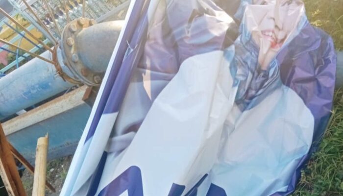 Baru Dipasang, Baliho Calon Bupati Lobar Nurhidayah Dirusak