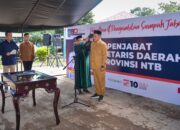Gubernur NTB Lantik Faozal jadi Pj Sekda di Panti Jompo Lokasi Banjir.
