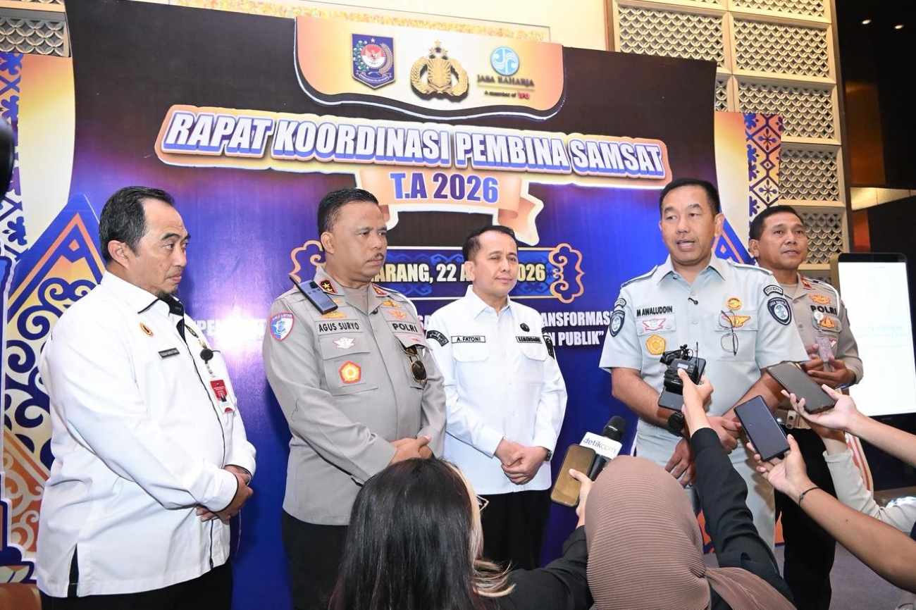 Jasa Raharja Perkuat Transformasi Digital dalam Rakor Pembina Samsat 2026 di Semarang.