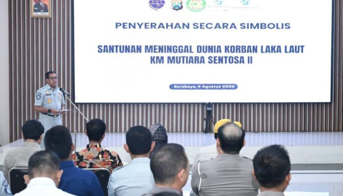 Jasa Raharja Serahkan Santunan kepada Ahli Waris Korban Kebakaran KM Mutiara Sentosa II